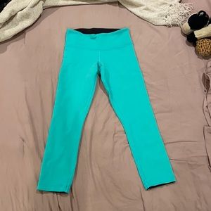 Aqua Lululemon athletic leggings